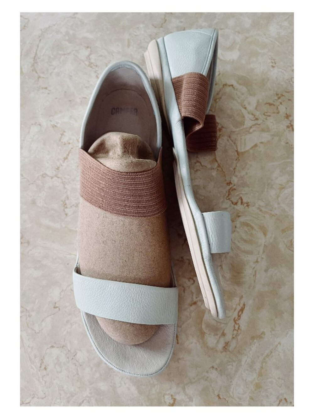 Camper Wmns Right Sandal Sz 11/42 Mint Green Tan Combo